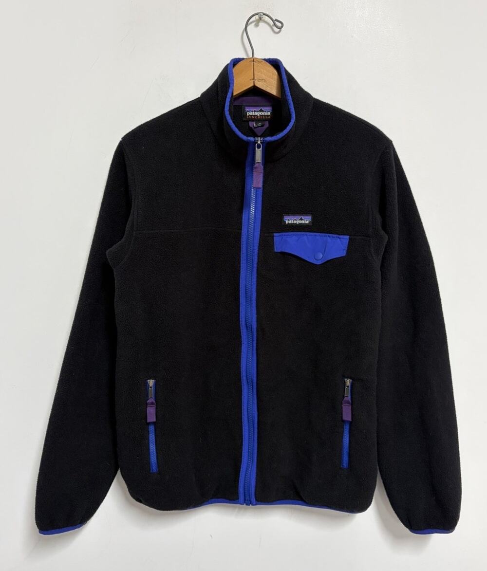 Patagonia Synchilla Womens Medium Full Zip Fleece Jacket Black Blue